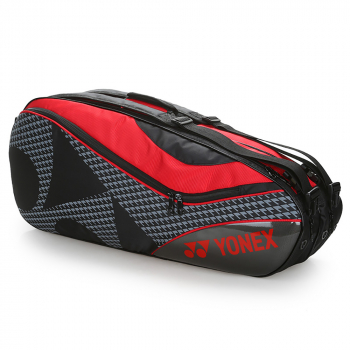 Спортивная cумка-рюкзак Yonex для теннисных ракеток с отделениями для обуви и одежды красная-3