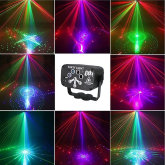 Лазерный проектор / светомузыка Party Light Y-240 (лазер, стробоскоп, LED, ультрафиолет)-4