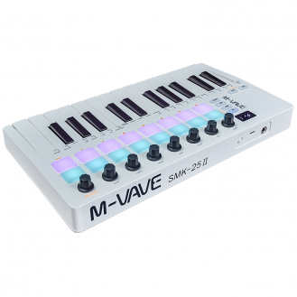 Беспроводная MIDI-клавиатура M-VAVE SMK-25 II белая-7