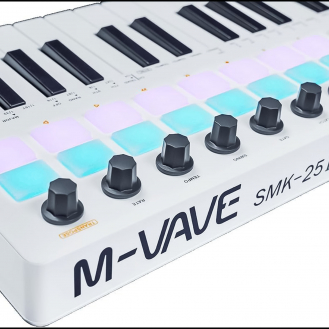 Беспроводная MIDI-клавиатура M-VAVE SMK-25 II белая-4
