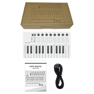 Беспроводная MIDI-клавиатура M-VAVE SMK-25 II белая-13